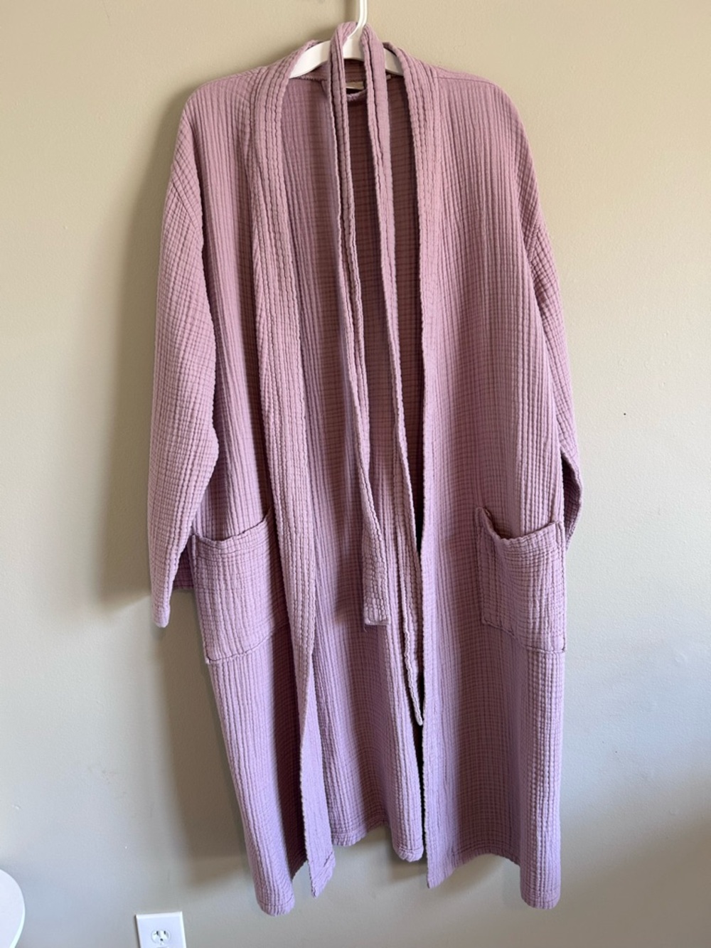Cotton muslin robe